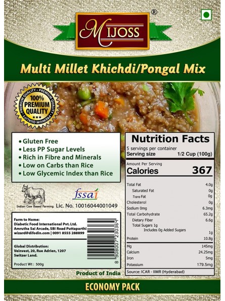 Mijoss - Multi Millet Khichdi/Pongal Mix