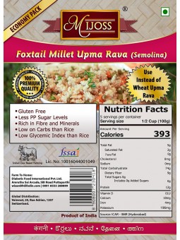 Mijoss Foxtail Millet Upma Rava (Semolina)